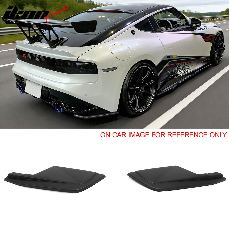 2023-2026 Nissan Z (400Z) V Style Rear Bumper Lip Aprons Matte Black ABS