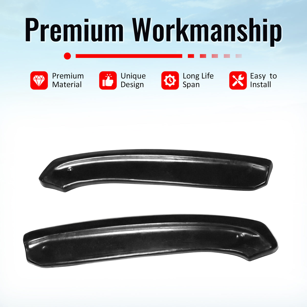 Fits 12-16 Porsche 991.1 911 MX Style Rear Bumper Aprons Splitters Unpainted PU