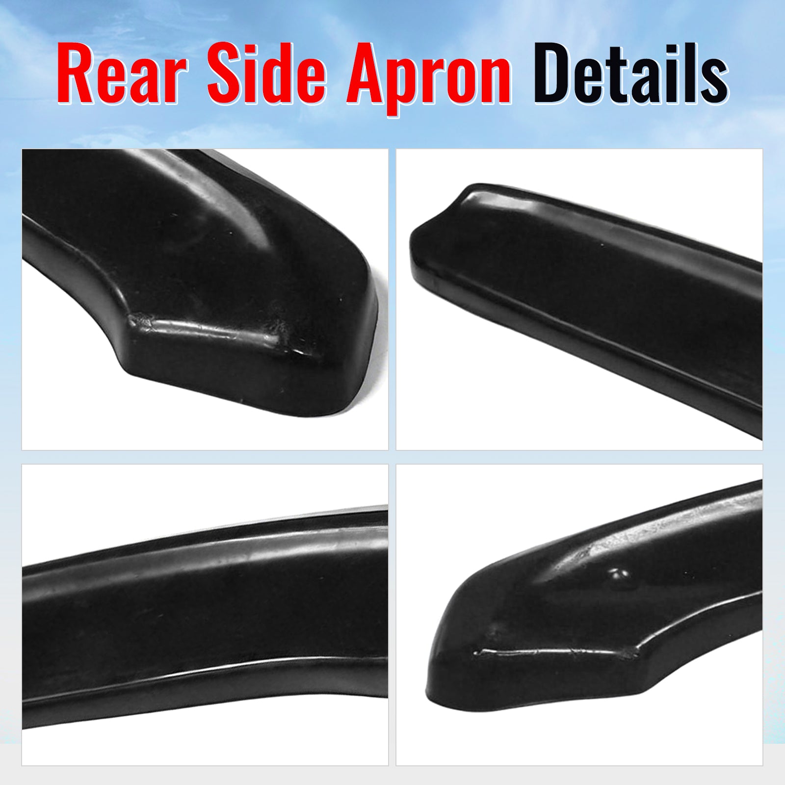 Fits 12-16 Porsche 991.1 911 MX Style Rear Bumper Aprons Splitters Unpainted PU