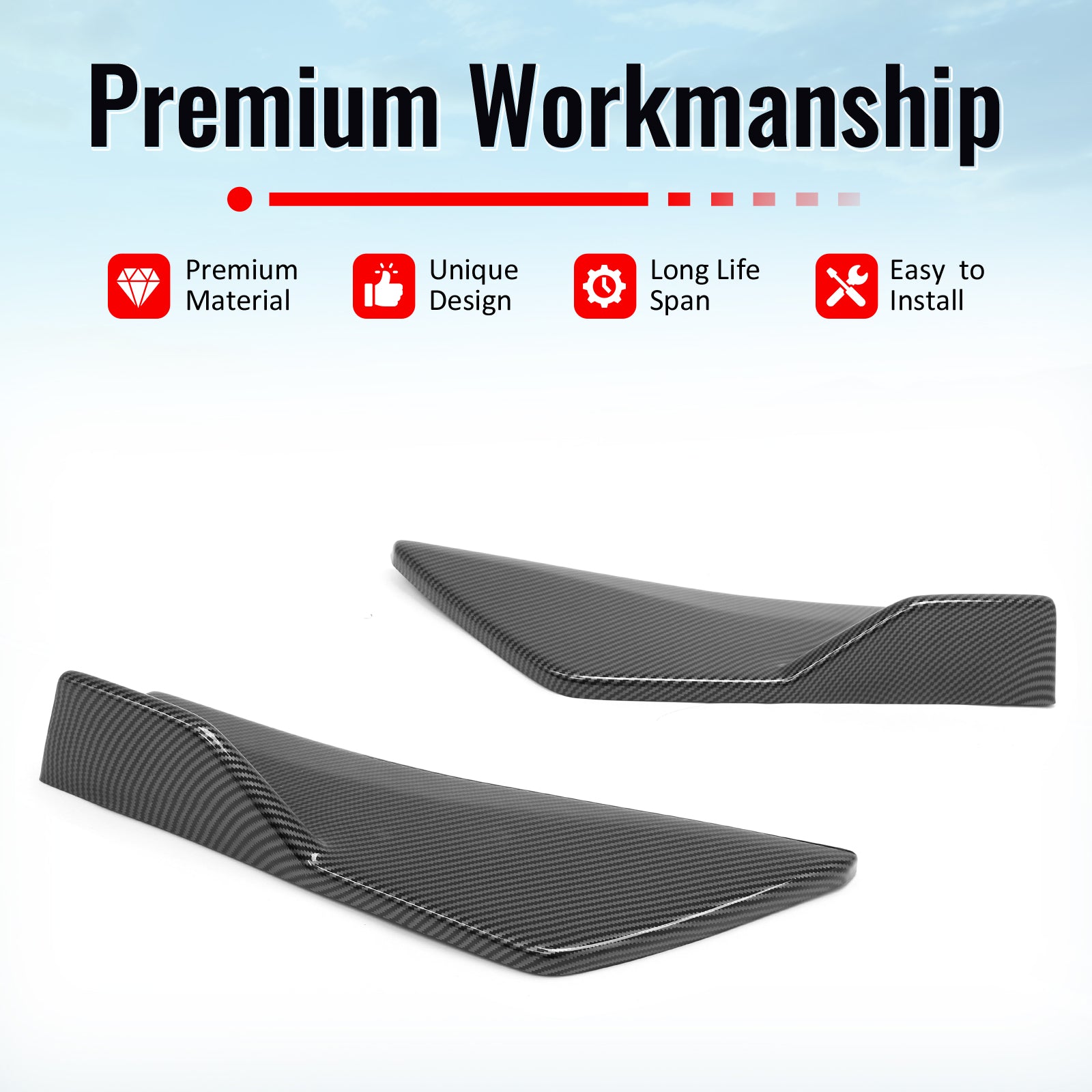 For 23-26 Solterra Carbon Fiber Print ST Style Rear Bumper Side Corner Apron Cap