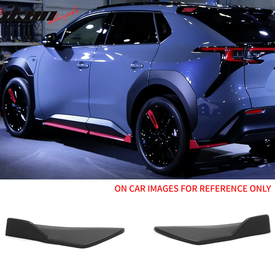 2023-2026 Subaru Solterra ST Style Rear Bumper Lip Aprons Matte Black ABS