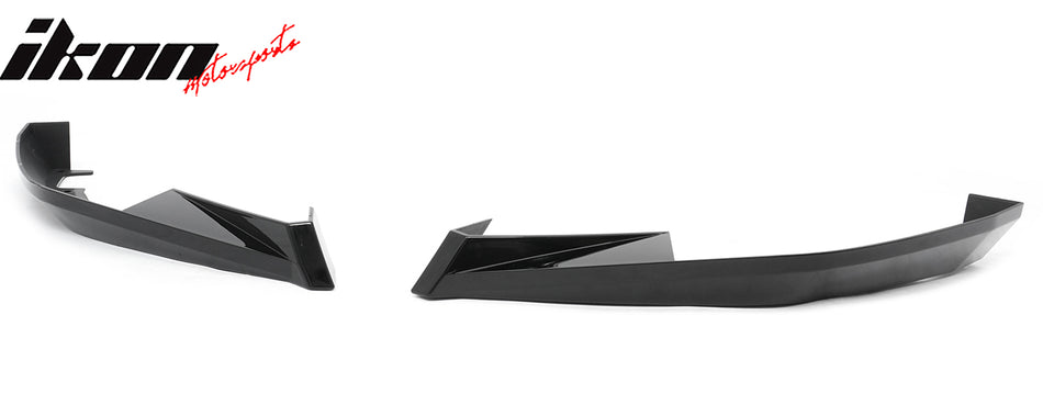 IKON MOTORSPORTS Rear Bumper Lip Apron Splitter, Compatible with 2023-2026 Toyota GR Corolla, AS Style Gloss Black ABS Rear Diffuser Spat Valance Winglet Canard Protector 2PCS