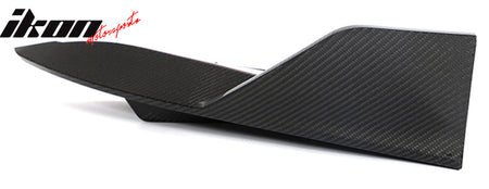 Fits 21-23 Tesla Model S V Style Carbon Fiber Rear Bumper Splitters Gloss Black