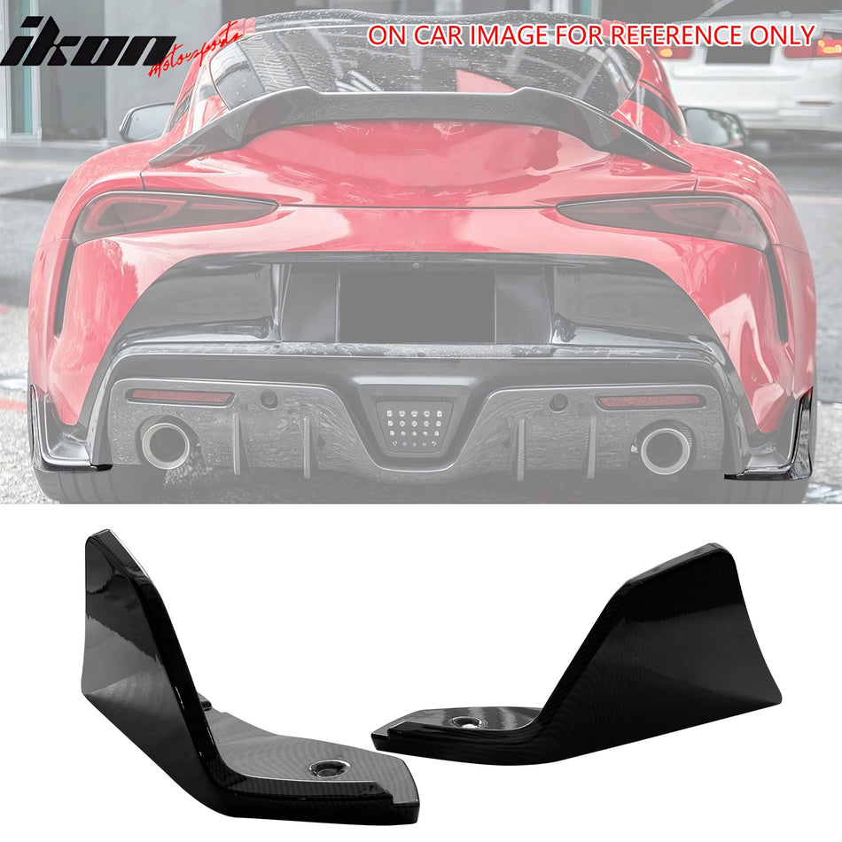 2020-2024 Toyota GR Supra Rear Bumper Splitters AG Carbon Fiber Print