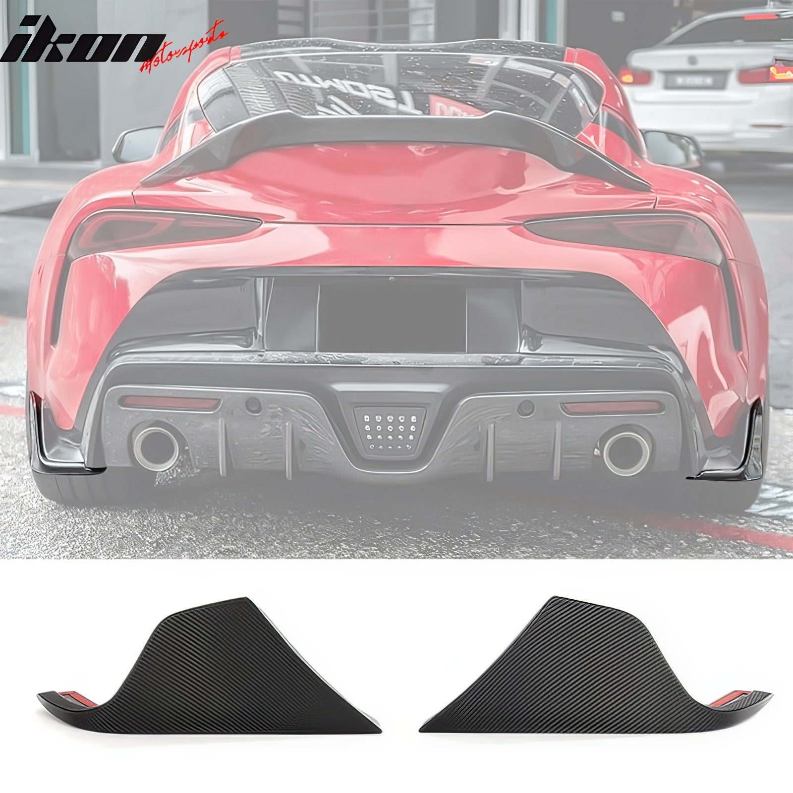 IKON MOTORSPORTS Rear Aprons, Compatible with 2020-2024 Toyota GR Supra ...