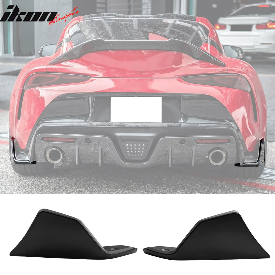 2020-2024 Toyota GR Supra Rear Bumper Splitters AG Matte Black Aprons