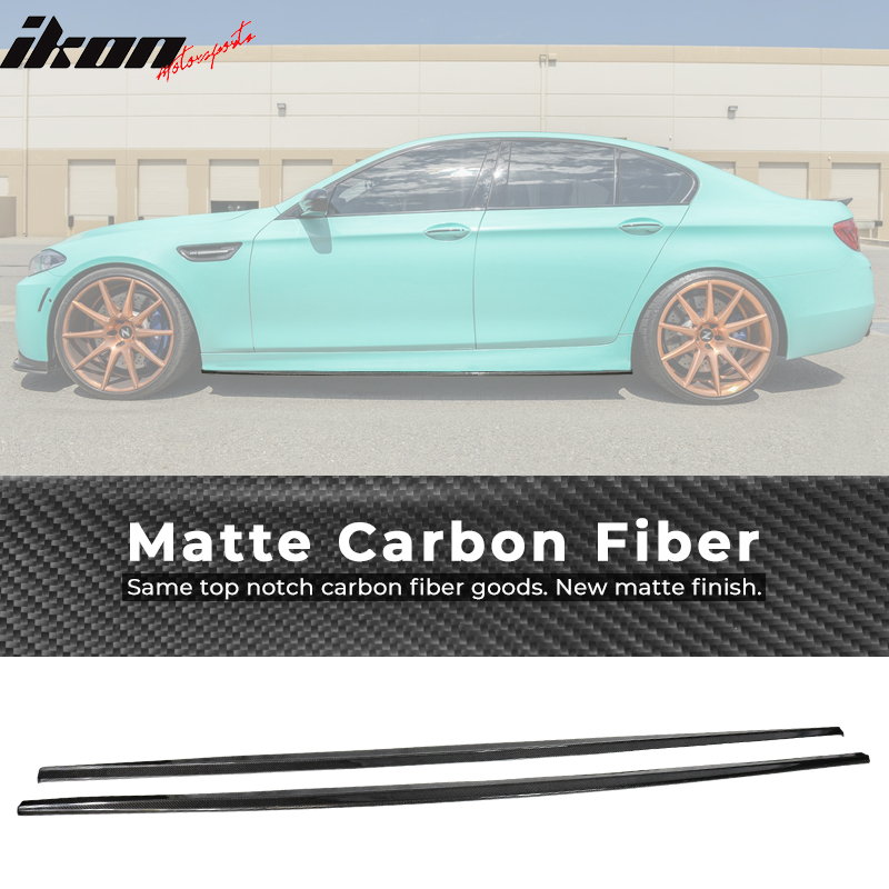 2011-2016 BMW F10 M Tech MP Style Matte Side Skirts Carbon Fiber