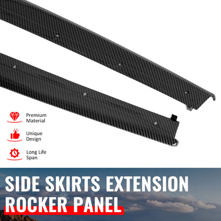 Fits 12-18 BMW 3 Series F30 F31 M Sport MP Style Side Skirts Carbon Fiber Print