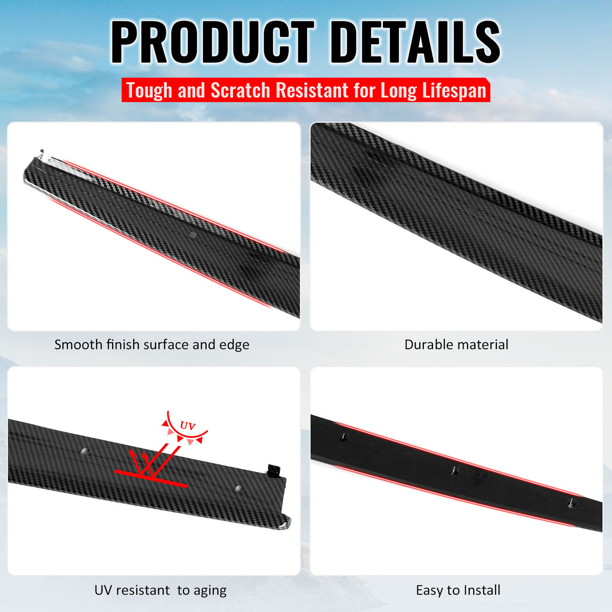 Fits 12-18 BMW 3 Series F30 F31 M Sport MP Style Side Skirts Carbon Fiber Print