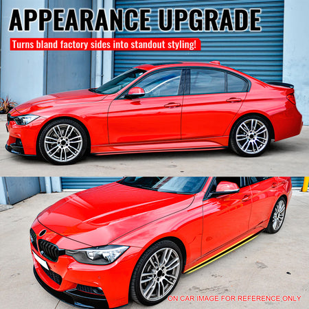 Fits 12-18 BMW 3 Series F30 F31 M Sport MP Style Side Skirts Carbon Fiber Print