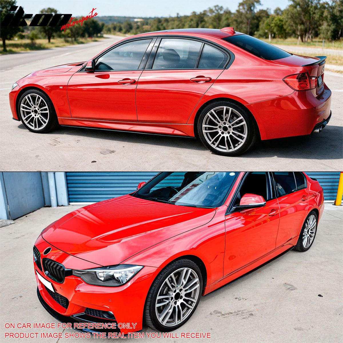 Fits 12-18 BMW 3 Series F30 F31 M Sport MP Style Side Skirts Carbon Fiber Print