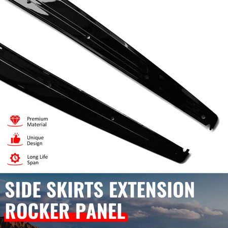 Fits 12-18 BMW 3 Series F30 F31 M Sport MP Style Side Skirts Gloss Black Pair