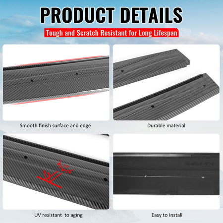 Fits 14-20 BMW 4-Series F32 F33 F36 M Sport Side Skirts ABS Carbon Fiber Print