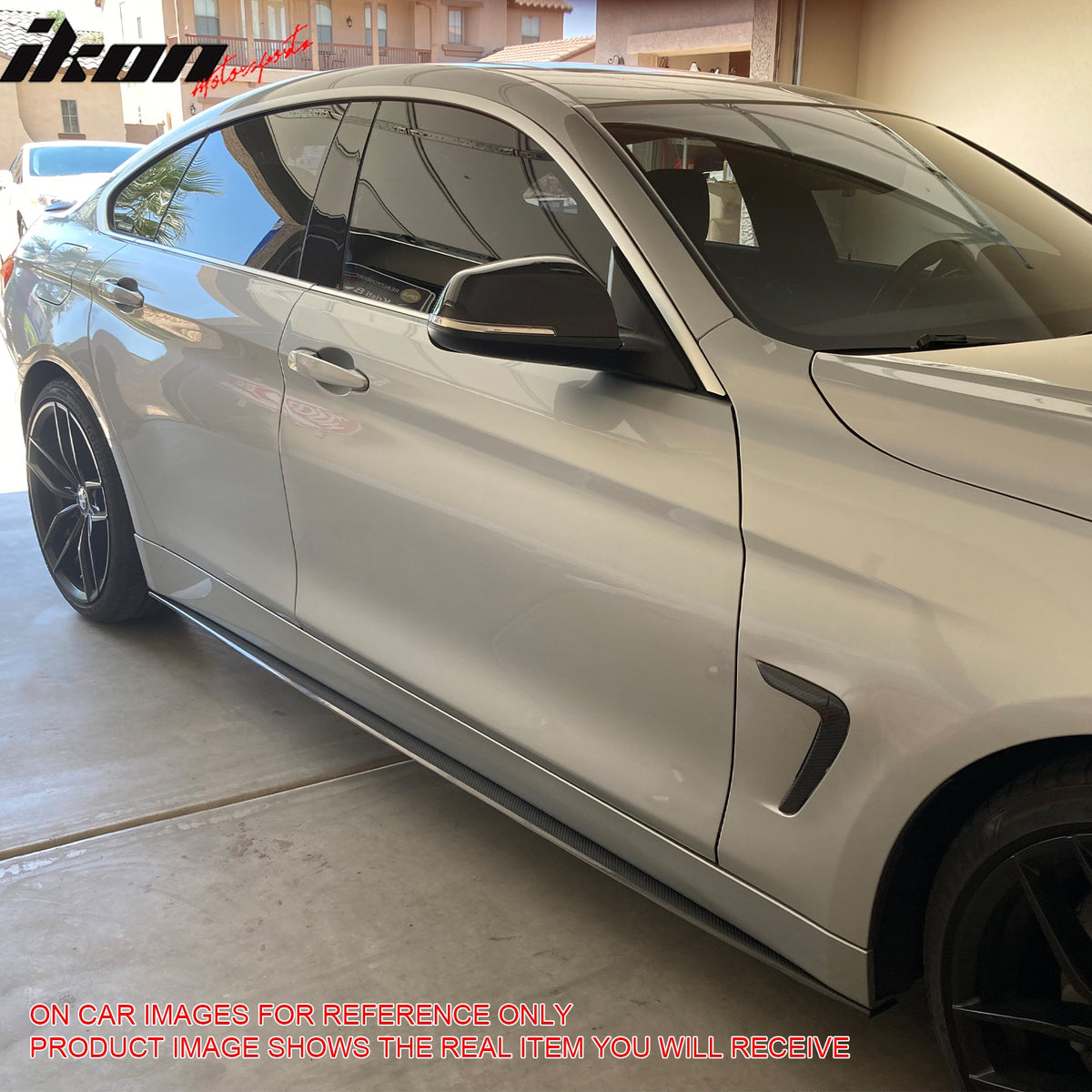 Fits 14-20 BMW 4-Series F32 F33 F36 M Sport Side Skirts ABS Carbon Fiber Print