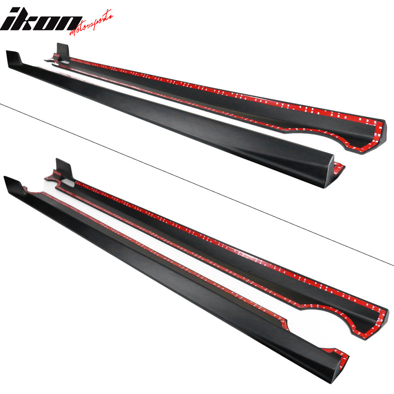 IKON MOTORSPORTS, Side Skirts Compatible With 2019-2023 BMW G07 X7 M Sport, Lower Side Skirts Lip Extension Rocker Panel Splitters Pair, ABS Plastic Black Primer