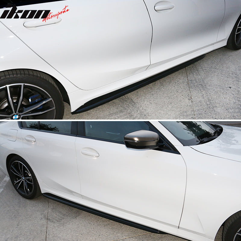 Fits 19-26 BMW G20 M Sport Bumper M-Performance Side Skirt Black