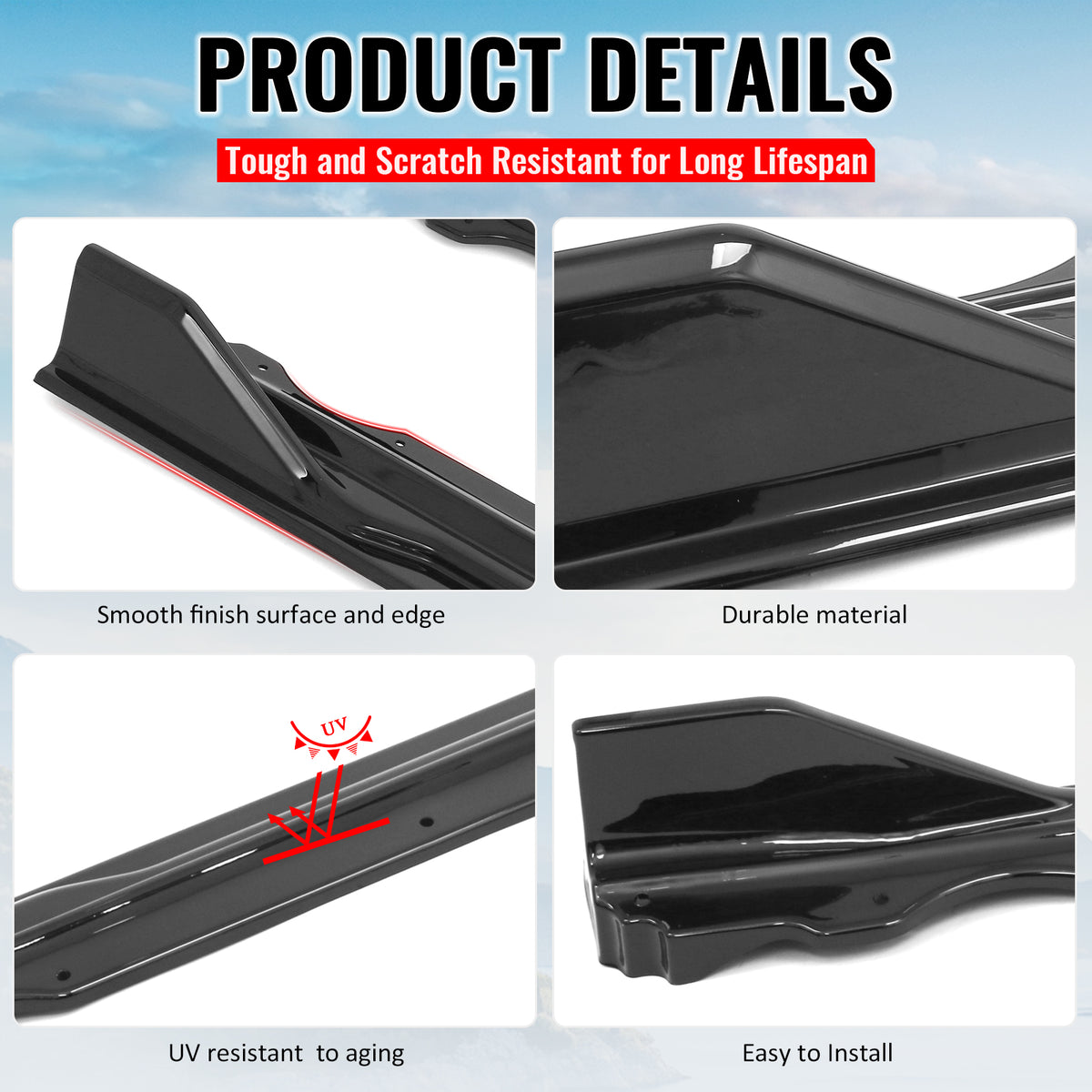 Fits 17-23 BMW 5 Series G30 F90 M5 IKON Style Side Skirts Panel Gloss Black ABS