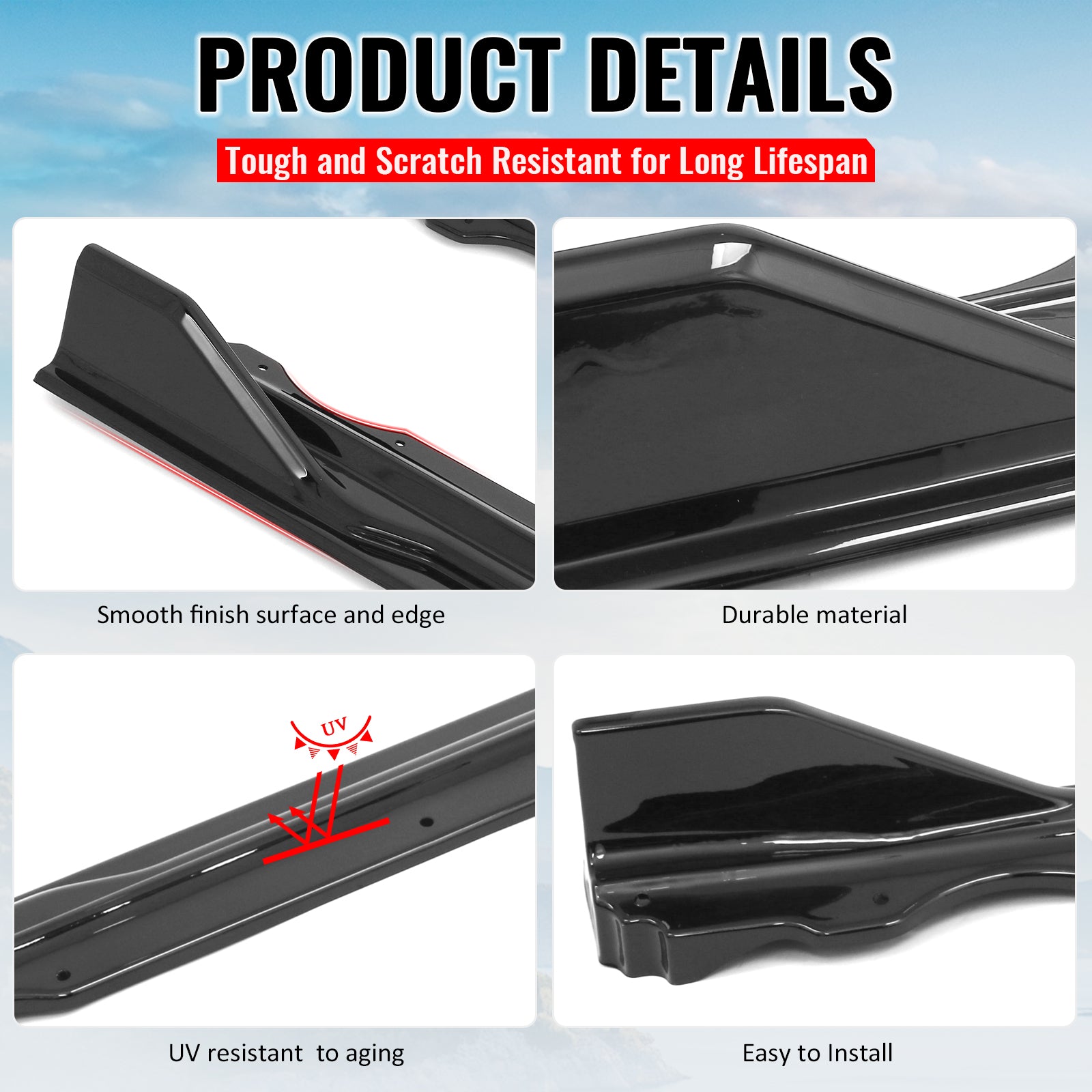 Fits 17-23 BMW 5 Series G30 F90 M5 IKON Style Side Skirts Panel Gloss Black ABS