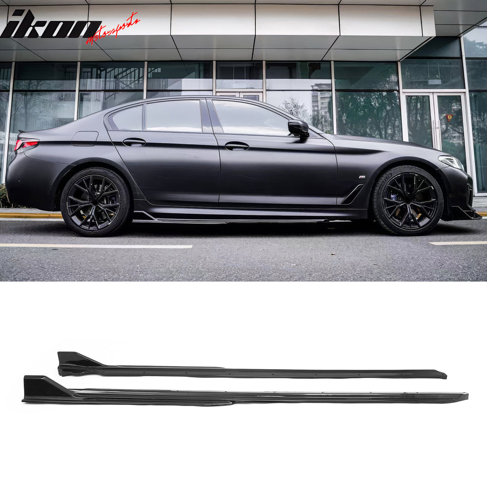 2017-2023 BMW 5 Series G30 All Trims & F90 M5 Side Skirts Panels Gloss Black ABS IKON Style