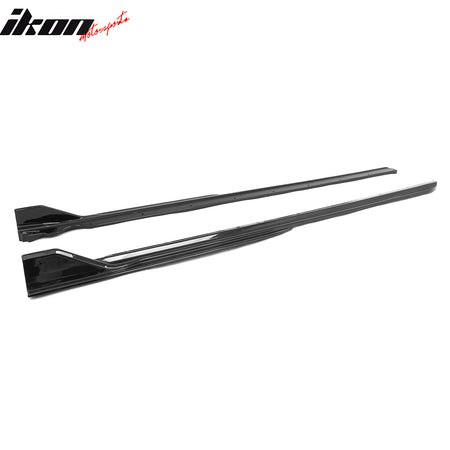 Fits 17-23 BMW 5 Series G30 F90 M5 IKON Style Side Skirts Panel Gloss Black ABS