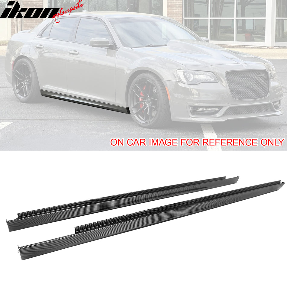 2011-2023 Chrysler 300 SRT Carbon Fiber Print Side Skirts Extension PP
