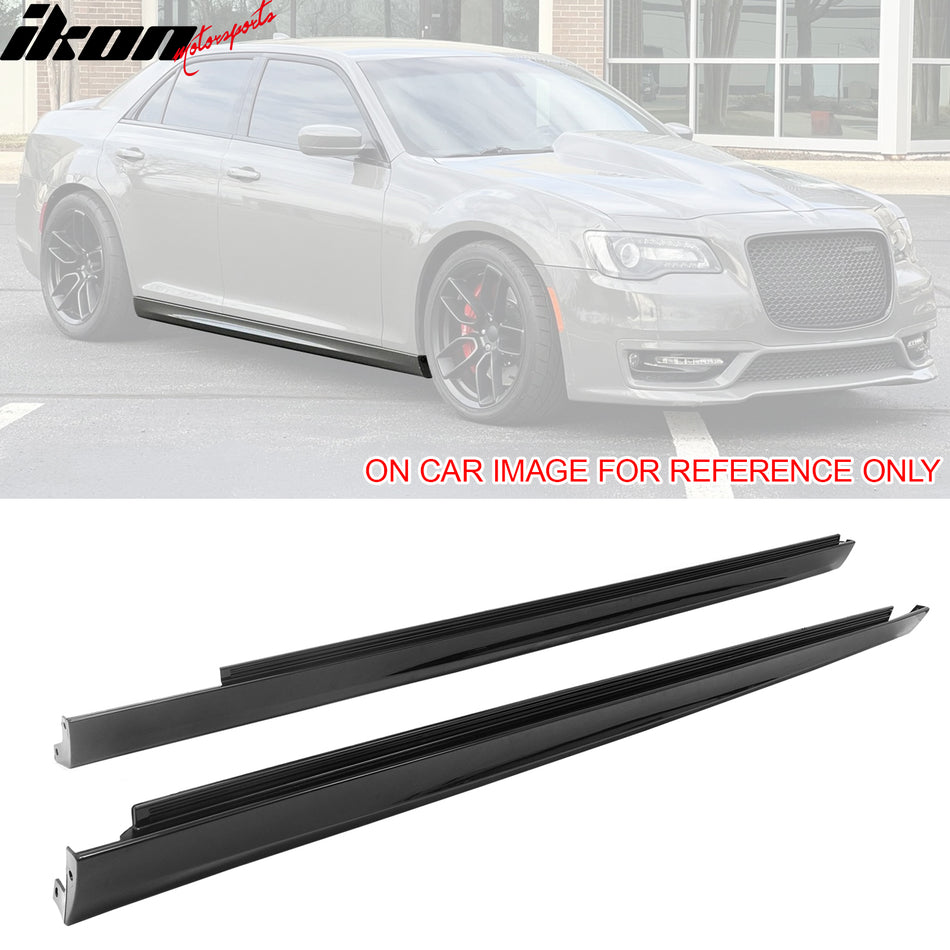 2011-2023 Chrysler 300 SRT Style Gloss Black Side Skirts Extension PP