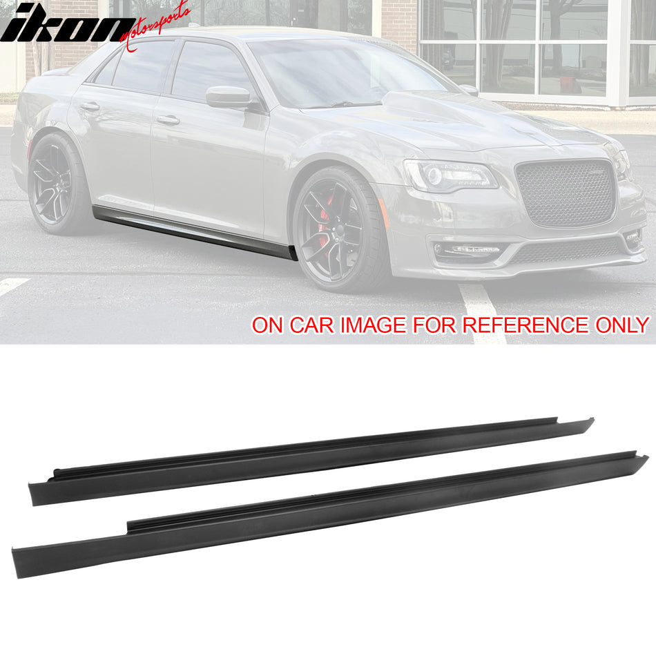 2011-2023 Chrysler 300 SRT Style Matte Black Side Skirts Extension PP