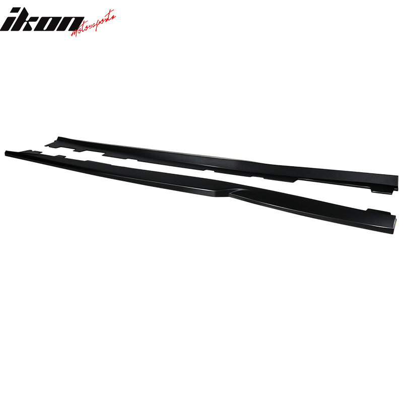Fits 16-24 Chevy Camaro Side Skirts Panel Extension Pair ABS Type A Gloss Black