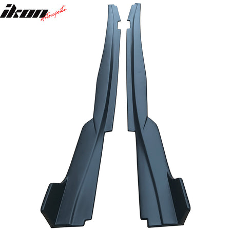 Fits 16-24 Chevy Camaro Ikon Style Side Skirts Extension Unpainted Black PP