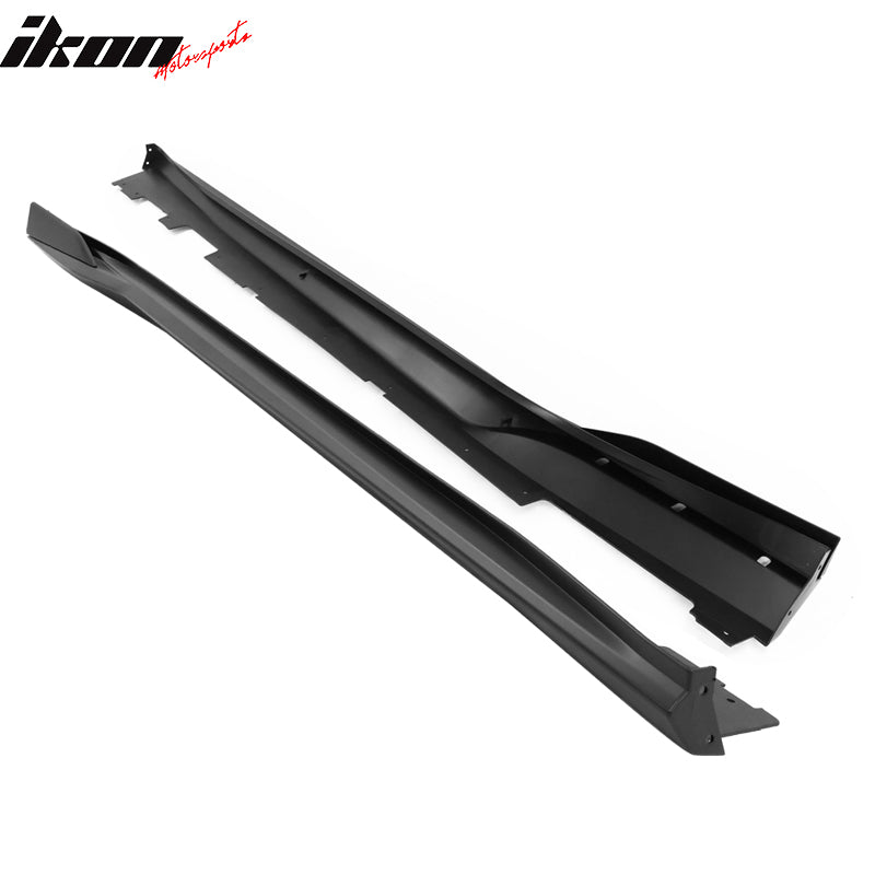 IKON MOTORSPORTS, Side Skirts Compatible With 2016-2024 Chevy Camaro ...