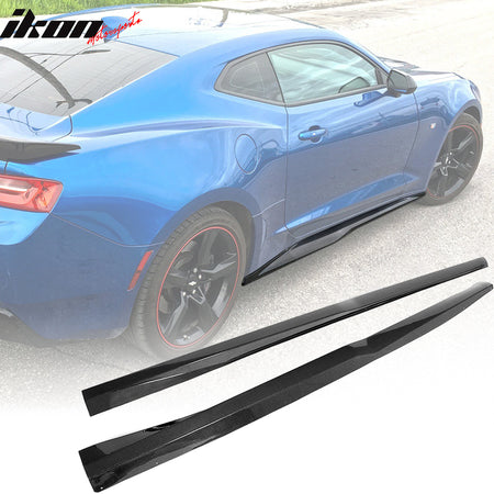 Fits 16-24 Chevy Camaro ZL1 Style Side Skirts Panel Extension 2PC - Carbon Fiber