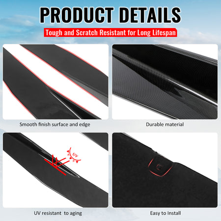 For 20-26 Chevy Corvette C8 Stingray/Z51 5VM Style Side Skirts Carbon Fiber Look