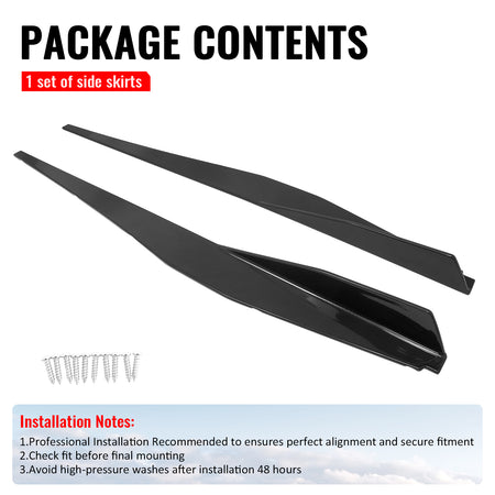 For 20-26 Chevy Corvette C8 Stingray/Z51 5VM Style Side Skirts Carbon Fiber Look