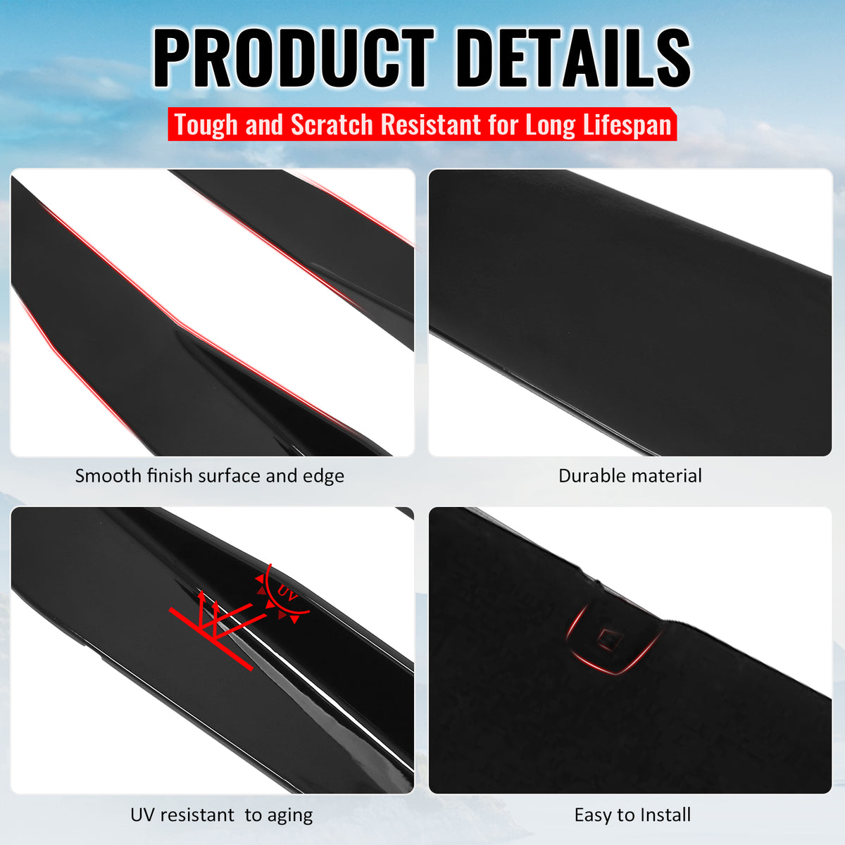 Fits 20-26 Chevy Corvette C8 Stingray/Z51 5VM Style Side Skirts Gloss Black ABS