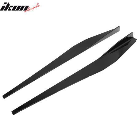 Fits 20-26 Chevy Corvette C8 Stingray/Z51 5VM Style Side Skirts Gloss Black ABS