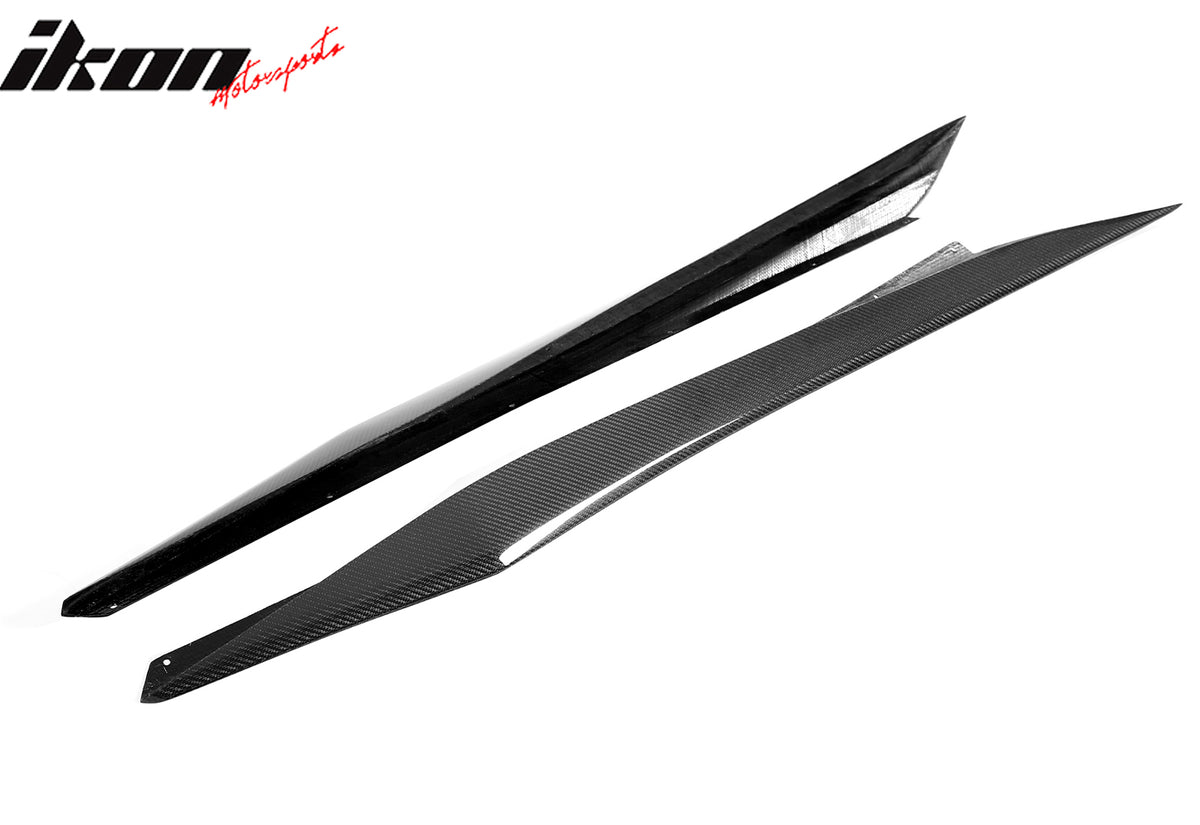 Fits 20-25 Chevy Corvette C8 Stingray/Z51 Side Skirts Carbon Fiber Rocker Panel