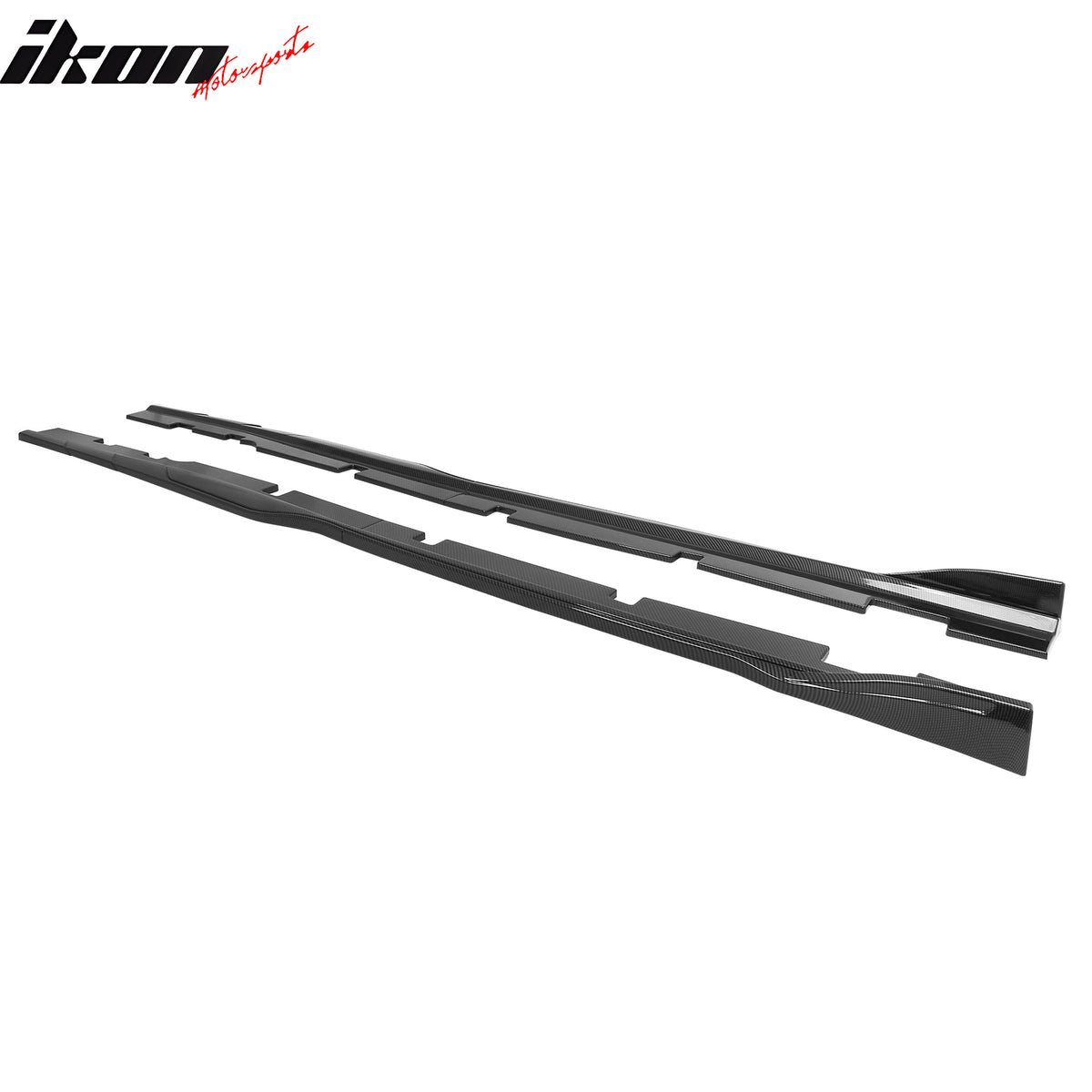 Fits 12-23 Dodge Charger SRT Side Skirts Extension Carbon Fiber Print ABS 2PCS