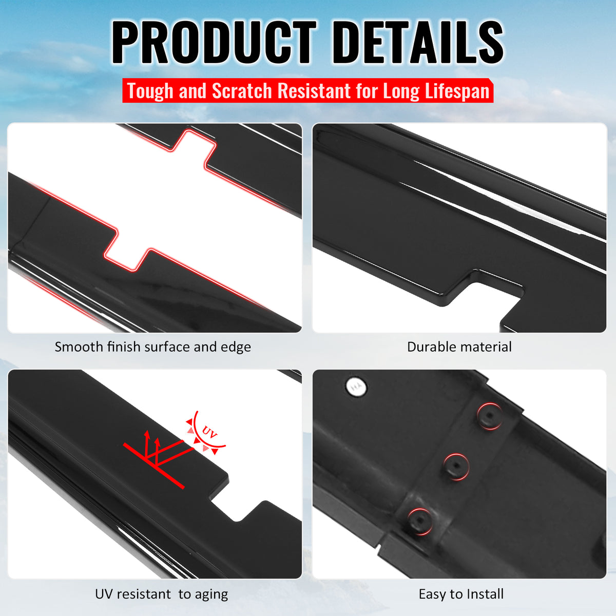 Fits 12-23 Dodge Charger SRT Side Skirts Extension Panels Gloss Black ABS 2PCS