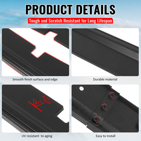 Fits 12-23 Dodge Charger SRT Side Skirts Extension Panels Matte Black ABS 2PCS