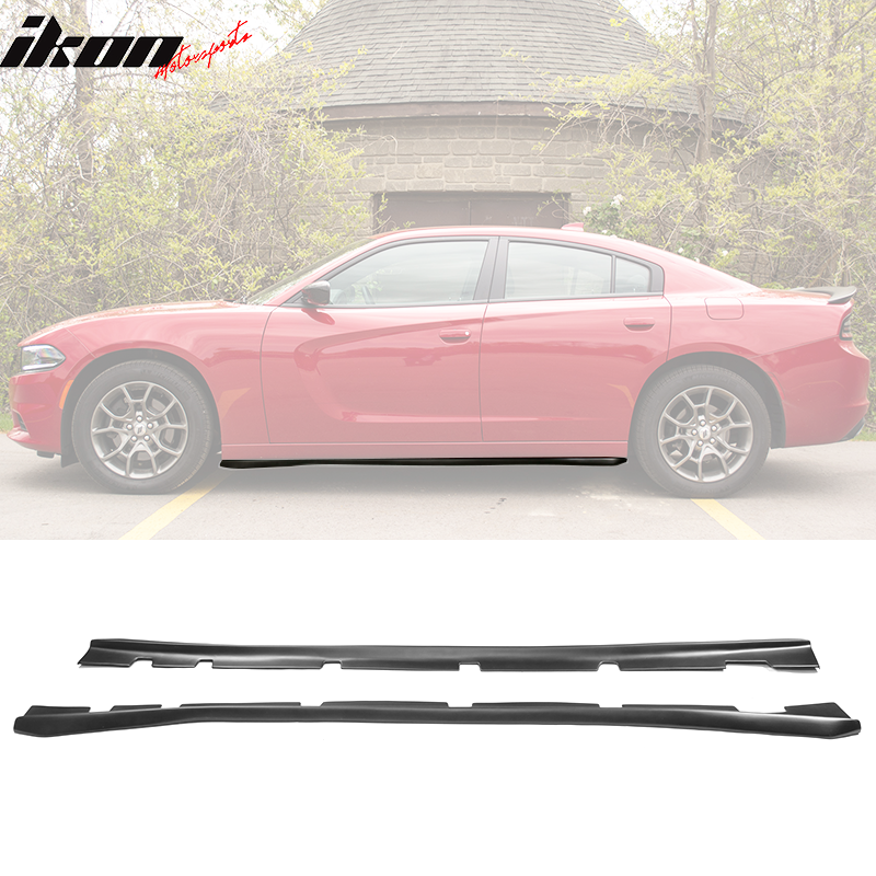 2011-2023 Dodge Charger Matte Black Side Skirts Extension PP