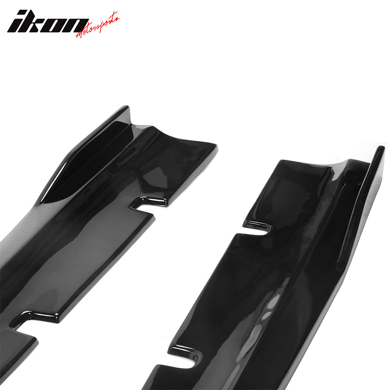 Fits 20-23 Dodge Charger SRT Widebody PP Side Skirts Diffuser Lips - Gloss Black