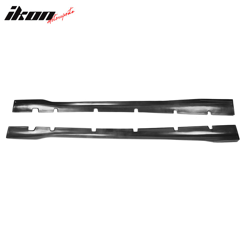 Fits 20-23 Dodge Charger Widebody IKON Style 2PCS Side Skirts Lip PP Gloss Black