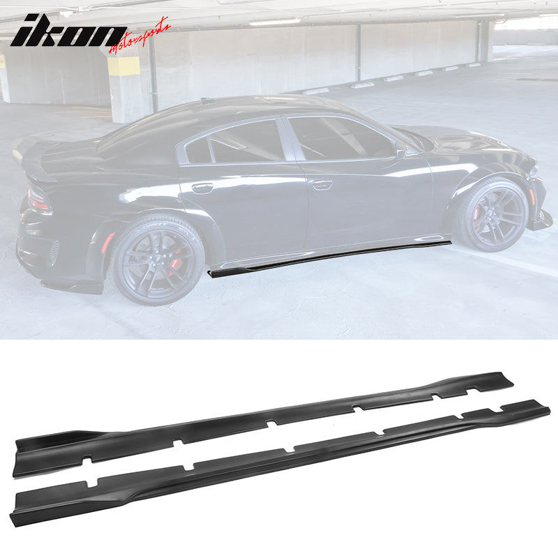 Fits 20-23 Dodge Charger SRT Widebody PP Side Skirts Diffuser Lips