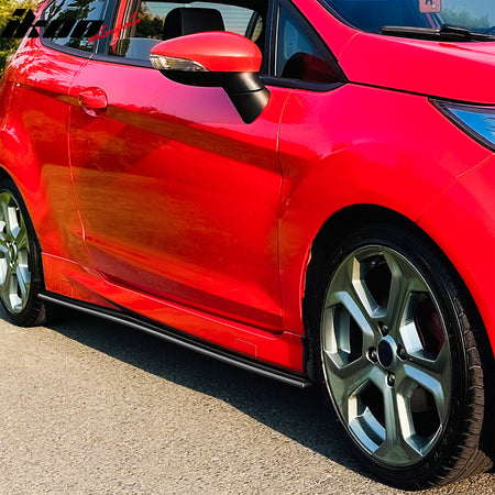 Fits 14-19 Ford Fiesta ST & ST Line IKON Style Side Skirts Extension Gloss Black