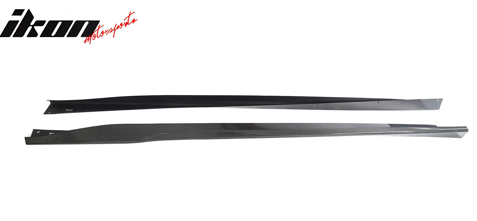 For 24-25 Ford Mustang OE Style Side Skirts Extension Panel Carbon Fiber Overlay