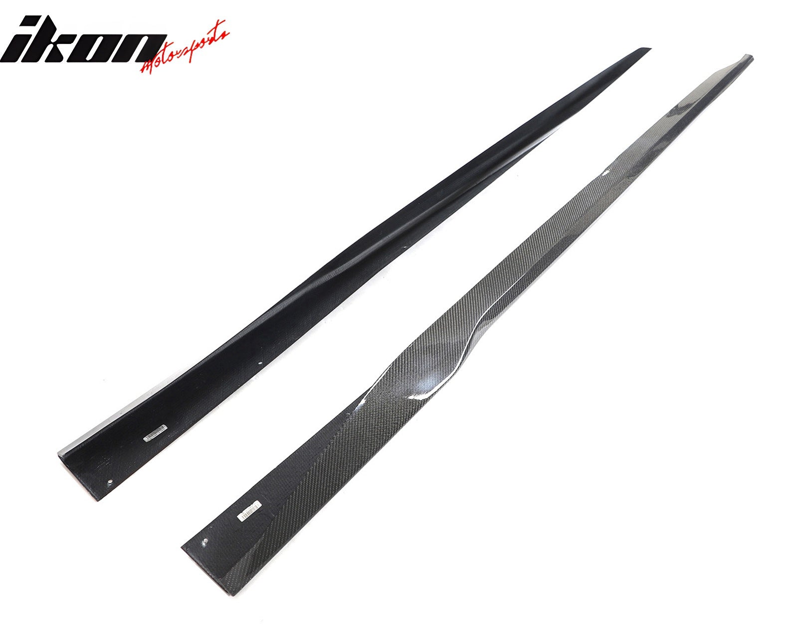 For 24-25 Ford Mustang OE Style Side Skirts Extension Panel Carbon Fiber Overlay