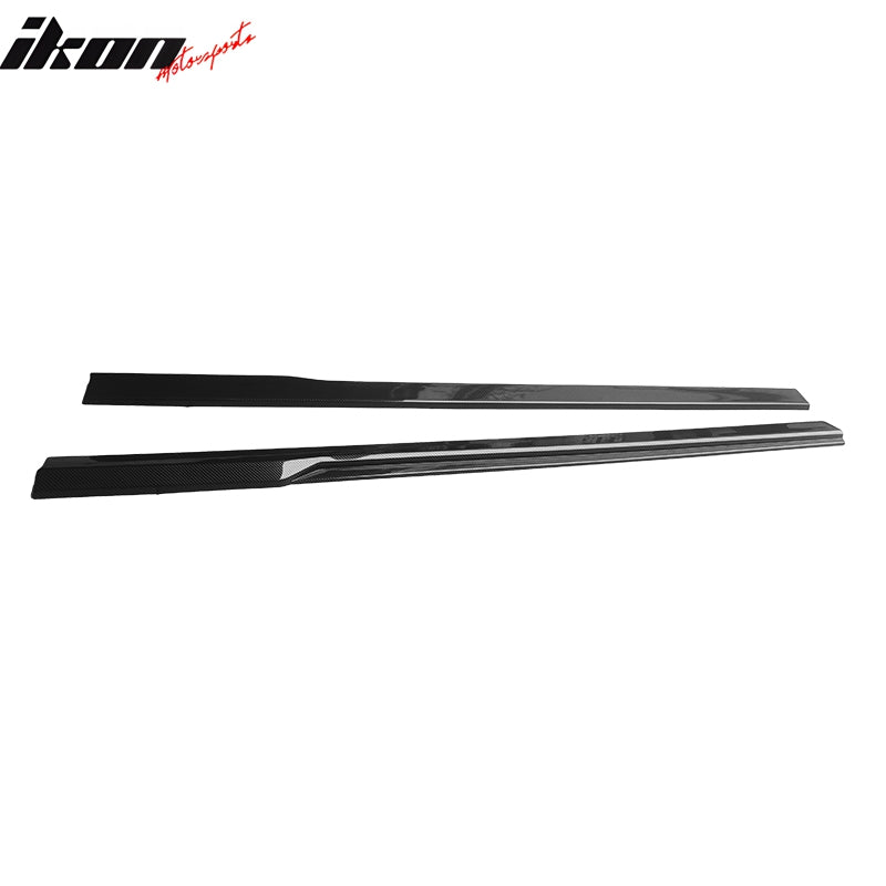 2024-2025 Ford Mustang IKON Style Carbon Fiber Print Side Skirts ABS