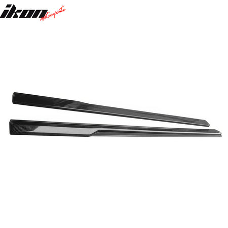 Fits 24-26 Ford Mustang 7th Gen IKON Style Carbon Fiber Print Side Skirts Add on