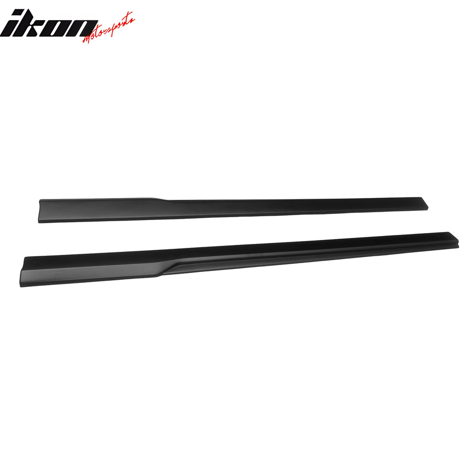 2024-2025 Ford Mustang IKON Style Matte Black Side Skirts Add on ABS