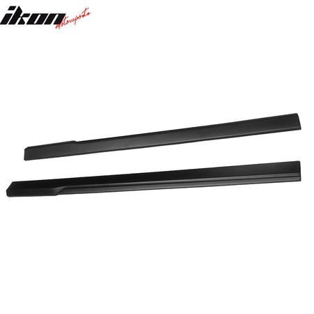 Fits 24-25 Ford Mustang IKON Style Matte Black Side Skirts Extension Lip Add on